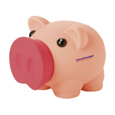 Branded Promotional PIGGYBANK MONEY BOX in Pink Money Box From Concept Incentives.