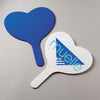 Branded Promotional HEART SHAPE PLASTIC FAN in Red Fan From Concept Incentives.