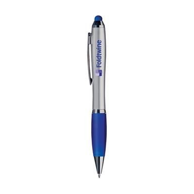 Branded Promotional ATHOS TOUCH BALL PEN in Blue Pen From Concept Incentives.