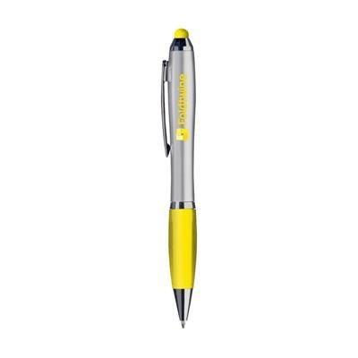 Branded Promotional ATHOSTOUCH PEN in Yellow Pen From Concept Incentives.