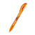 Branded Promotional SENATOR HATTRIX CLEAR TRANSPARENT PLASTIC BALL PEN with Soft Grip in Orange Pen From Concept Incentives.