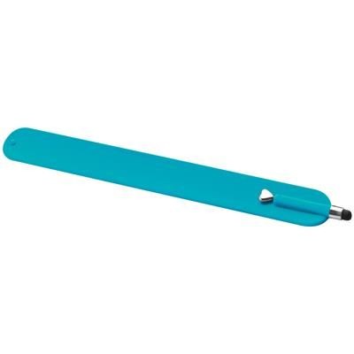 Branded Promotional SNAP WRIST BAND in Turquoise Wrist Band From Concept Incentives.