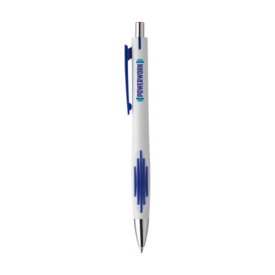 Branded Promotional GROOVE PEN in Dark Blue Pen From Concept Incentives.