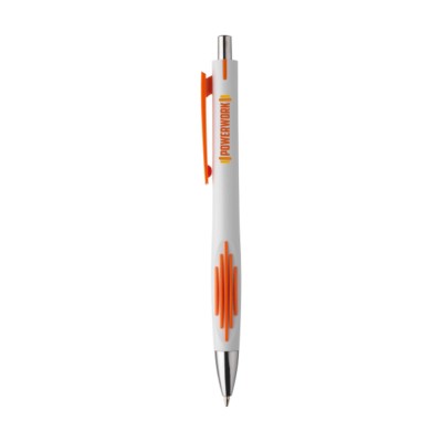 Branded Promotional GROOVE PEN in Orange Pen From Concept Incentives.