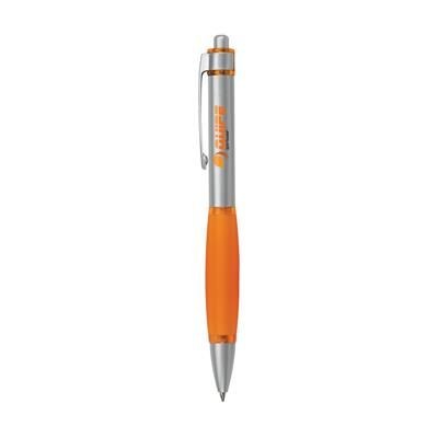 Branded Promotional BRIGHTCOLOR RETRACTABLE METAL BALL PEN in Orange Pen From Concept Incentives.