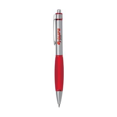 Branded Promotional BRIGHTCOLOR RETRACTABLE METAL BALL PEN in Red Pen From Concept Incentives.