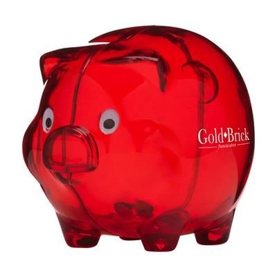 Branded Promotional PIGGYSAFE in Red Money Box From Concept Incentives.