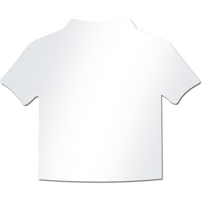 Branded Promotional T-SHIRT SHAPE WHITE PAPER INSERT Leaflet From Concept Incentives.