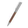 Branded Promotional SENATOR TIZIO NUTWOOD SILVER CHROME METAL BALL PEN Pen From Concept Incentives.