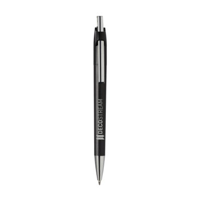 Branded Promotional PUSHBOW PEN in Black Pen From Concept Incentives.