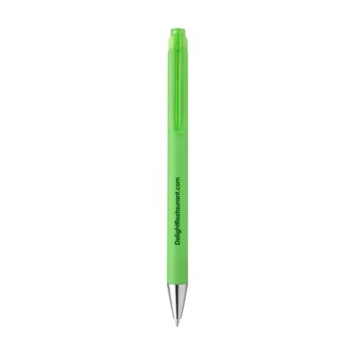 Branded Promotional BONNO PEN in Lime Pen From Concept Incentives.