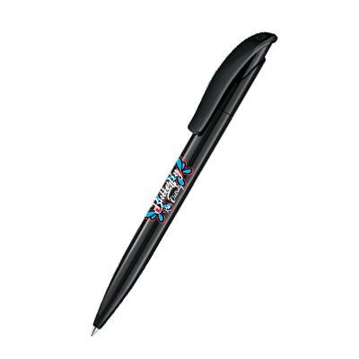 Branded Promotional SENATOR CHALLENGER POLISHED PLASTIC BALL PEN in Black Pen From Concept Incentives.