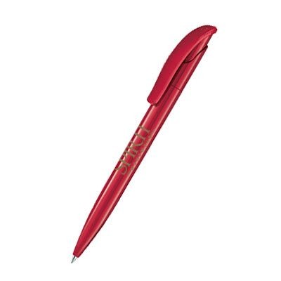 Branded Promotional SENATOR CHALLENGER POLISHED PLASTIC BALL PEN in Cherry Red Pen From Concept Incentives.