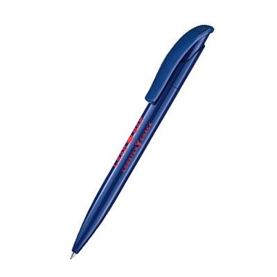 Branded Promotional SENATOR CHALLENGER POLISHED PLASTIC BALL PEN in Dark Blue Pen From Concept Incentives.