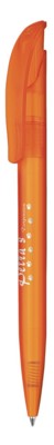 Branded Promotional SENATOR CHALLENGER ICY RETRACTABLE BALL PEN in Orange Pen From Concept Incentives.