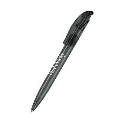 Branded Promotional SENATOR CHALLENGER FROSTED PLASTIC BALL PEN in Anthracite Grey Pen From Concept Incentives.