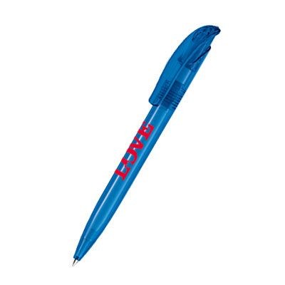 Branded Promotional SENATOR CHALLENGER FROSTED PLASTIC BALL PEN in Full Blue Pen From Concept Incentives.