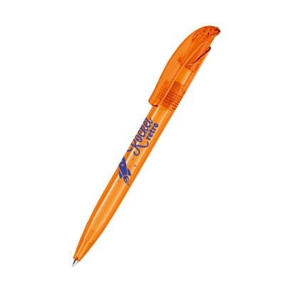 Branded Promotional SENATOR CHALLENGER FROSTED PLASTIC BALL PEN in Orange Pen From Concept Incentives.