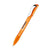 Branded Promotional SENATOR HATTRIX CLEAR TRANSPARENT PLASTIC BALL PEN with Metal Clip & Soft Grip in Orange Pen From Concept Incentives.