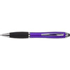 Branded Promotional PLASTIC TOUCH SCREEN BALL PEN with Rubber Stylus Tip in Purple Pen From Concept Incentives.