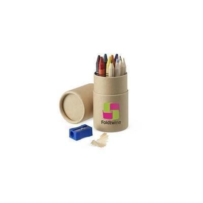 Branded Promotional COLOURJOY CRAYONS in Brown Crayon From Concept Incentives.