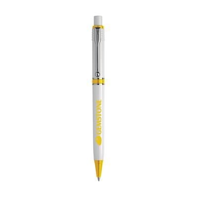 Branded Promotional RAJA PEN in Yellow Pen From Concept Incentives.