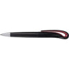 Branded Promotional BLACK SWAN PLASTIC BALL PEN with Trim in Red Pen From Concept Incentives.