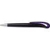 Branded Promotional BLACK SWAN PLASTIC BALL PEN with Trim in Purple Pen From Concept Incentives.