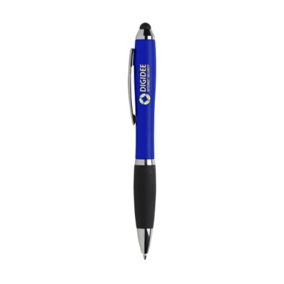 Branded Promotional ATHOS COLOUR TOUCH PEN in Dark Blue Pen From Concept Incentives.