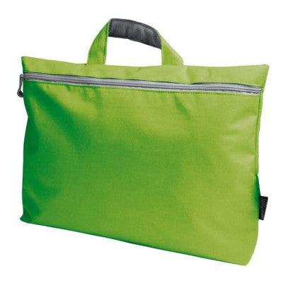 Branded Promotional NYLON DOCUMENT BAG in Green Bag From Concept Incentives.