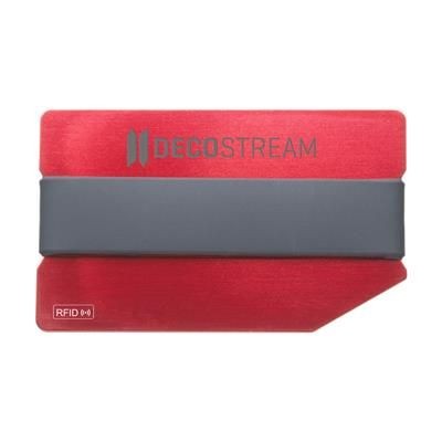 Branded Promotional RFID PERSONATA CARD HOLDER in Red Credit Card Holder From Concept Incentives.