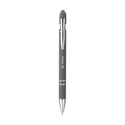 Branded Promotional LUCA TOUCH PEN in Grey Pen From Concept Incentives.