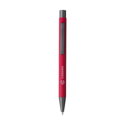 Branded Promotional BRADY SOFT TOUCH PEN in Red Pen From Concept Incentives.