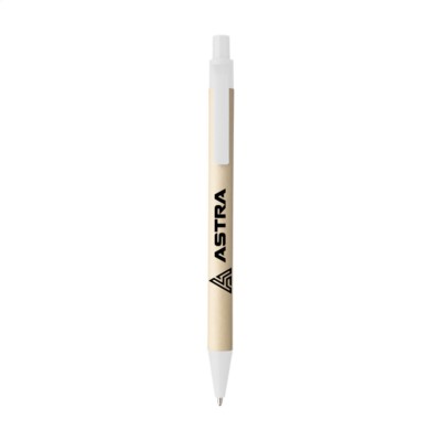 Branded Promotional BIO DEGRADABLE NATURAL PEN PEN in White Pen From Concept Incentives.