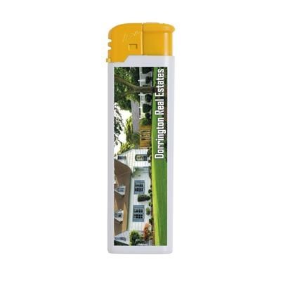Branded Promotional COLOURTOP LIGHTER in Yellow Lighter From Concept Incentives.