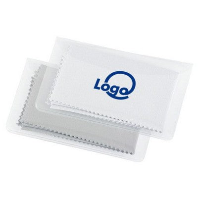 Branded Promotional FIBRECLEAN CLEANING CLOTH in White Lens Cleaning Cloth From Concept Incentives.