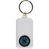 Branded Promotional COMPASS KEYRING in White Compass From Concept Incentives.