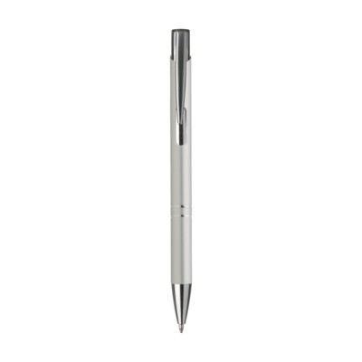 Branded Promotional EBONY MATTE PEN in Silver Pen From Concept Incentives.