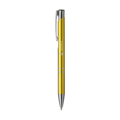 Branded Promotional EBONY MATTE PEN in Yellow Pen From Concept Incentives.