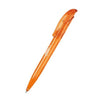 Branded Promotional SENATOR CHALLENGER CLEAR TRANSPARENT PLASTIC BALL PEN with Soft Grip in Orange Pen From Concept Incentives.