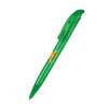 Branded Promotional SENATOR CHALLENGER CLEAR TRANSPARENT PLASTIC BALL PEN with Soft Grip in Vivid Green Pen From Concept Incentives.