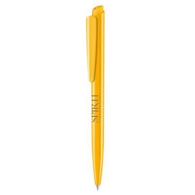 Branded Promotional SENATOR DART POLISHED PLASTIC BALL PEN in Honey Yellow Pen From Concept Incentives.