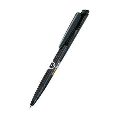 Branded Promotional SENATOR DART CLEAR TRANSPARENT PLASTIC BALL PEN in Black Pen From Concept Incentives.