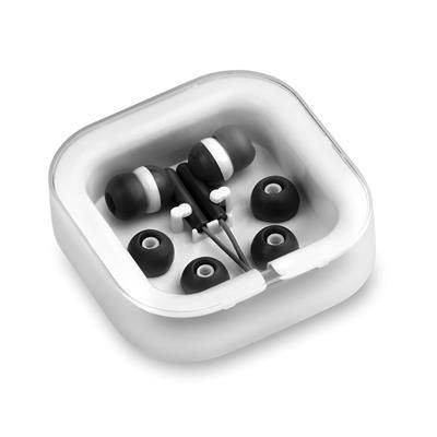 Branded Promotional EARPHONES in Clear Transparent Case Earphones From Concept Incentives.