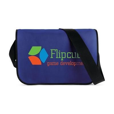 Branded Promotional POSTMAN SHOULDER BAG in Blue Bag From Concept Incentives.