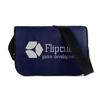 Branded Promotional POSTMAN SHOULDER BAG in Dark Blue Bag From Concept Incentives.