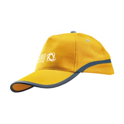 Branded Promotional REFLECTCAP in Yellow Baseball Cap From Concept Incentives.