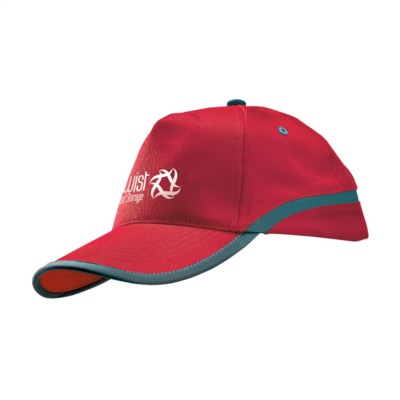 Branded Promotional REFLECTCAP in Red Baseball Cap From Concept Incentives.