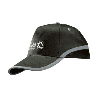 Branded Promotional REFLECTCAP in Black Baseball Cap From Concept Incentives.