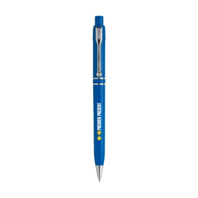 Branded Promotional STILOLINEA RAJA SILVER CHROME PEN in Light Blue Pen From Concept Incentives.